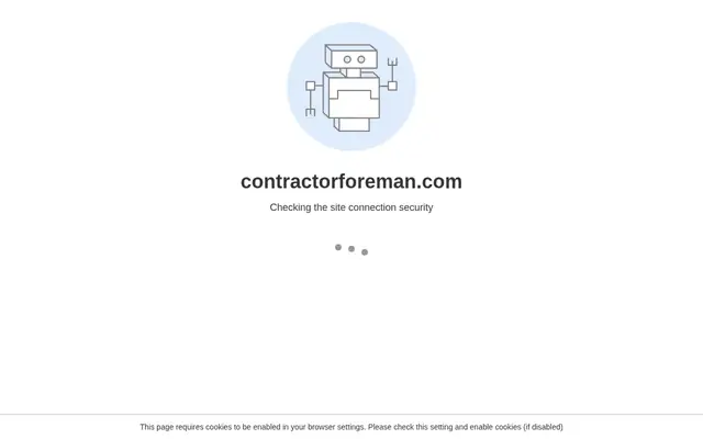 Screenshot of the Contractor Foreman homepage